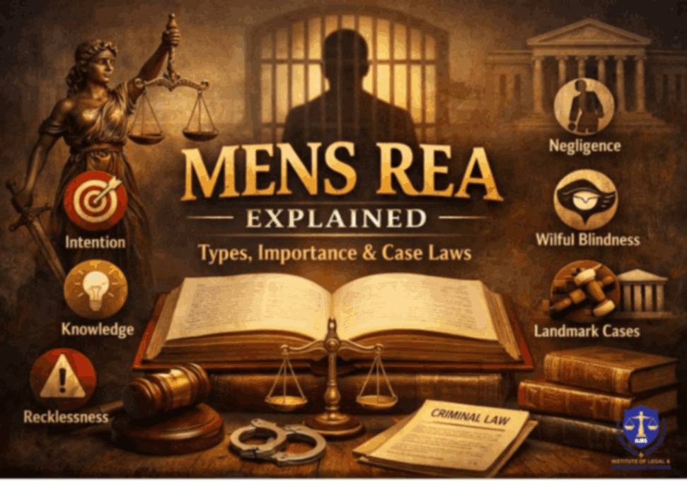 Mens Rea in Criminal Law: Meaning, Types, Importance & Landmark Case Laws