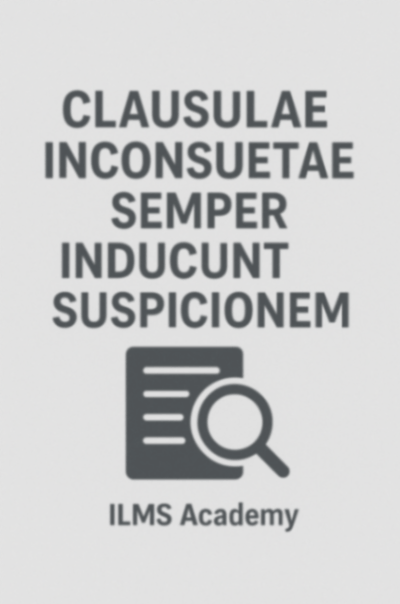 Clausulae Inconsuetae Semper Inducunt Suspicionem - Unusual Clauses and Legal Suspicion