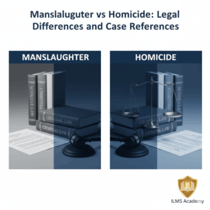 Manslaughter vs Homicide Explained: Legal Differences, Elements & Case Law