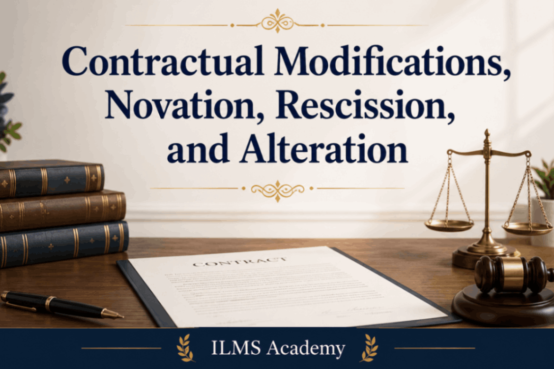 Contractual Modifications, Novation, Rescission, and Alteration