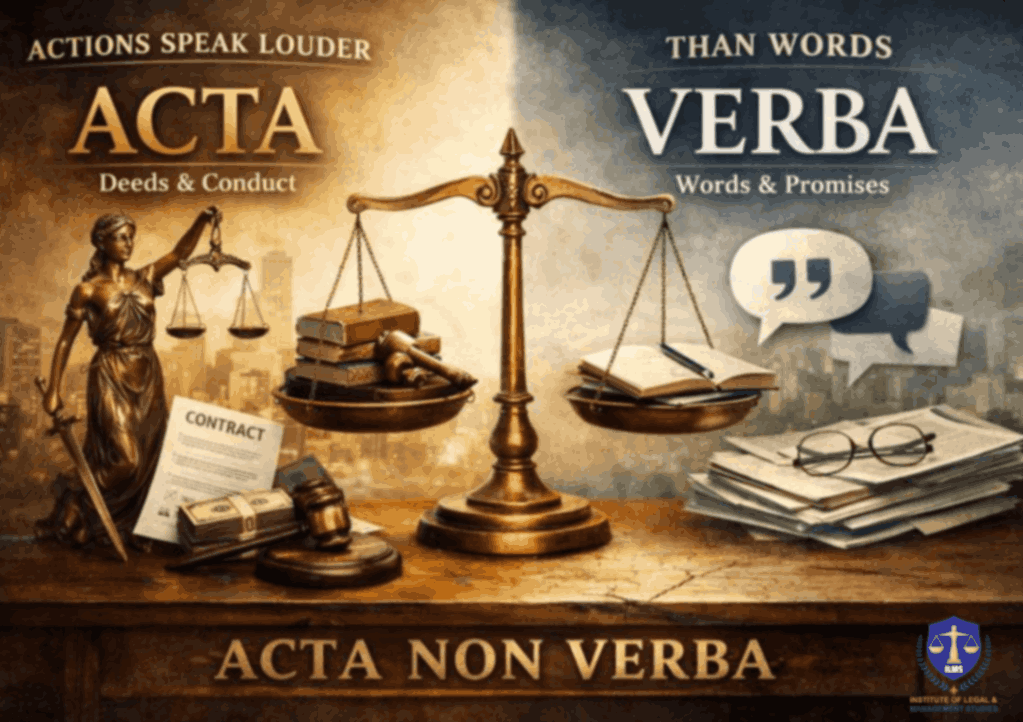 Acta Non Verba: Meaning, Legal Principle, and Application in Modern Law