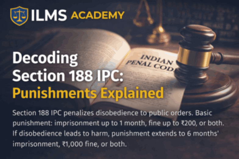 Section 188 IPC (Section 223 BNS) Explained: Punishment for Disobedience, Scope & Key Case Laws
